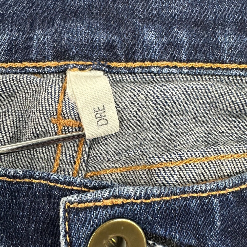 Rag & Bone Dre Jeans Womens‎ 27 Straight Leg Dark Wash Raw Hem Low Rise Blue - Picture 10 of 11